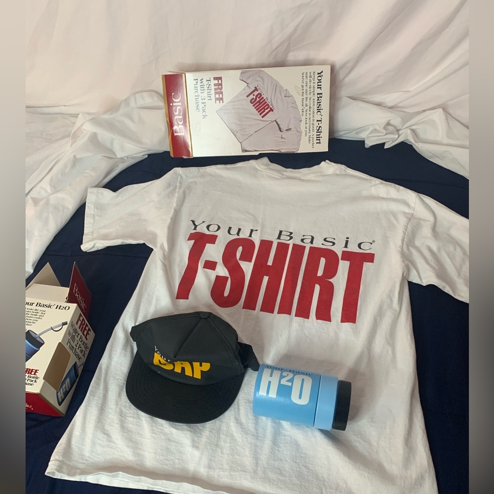 vintage Basic Cigarettes promo items XL original boxes 1993 single stitch